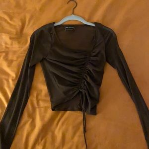 urban outfitters mesh asymmetrical top